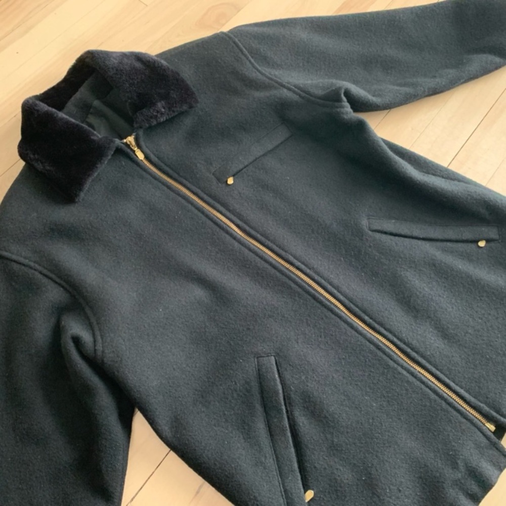 VINTAGE - Wool-blend Coat - Faux Fur Collar | Relaxed fit - Picture 3 of 13
